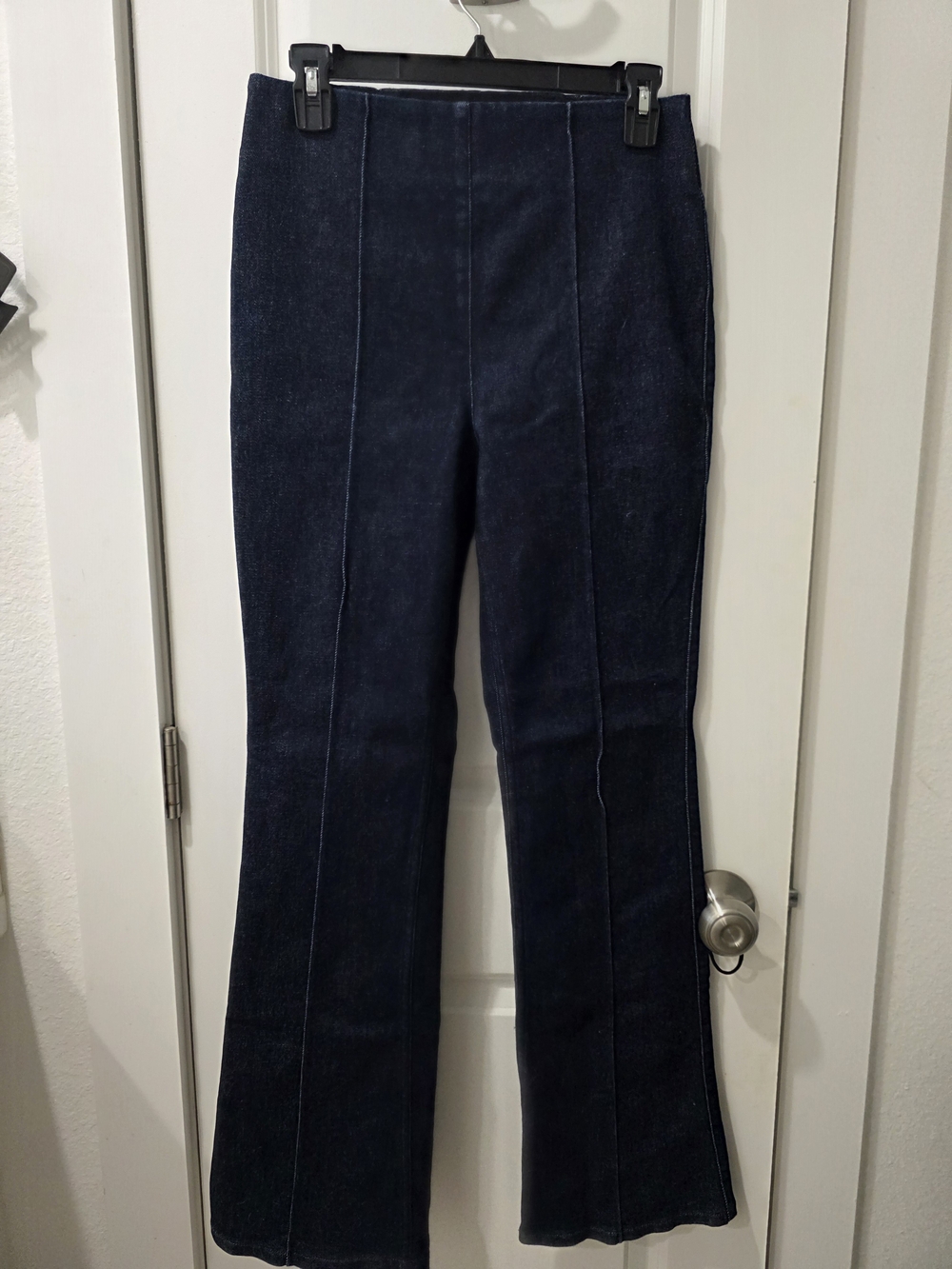 SPANX Dark Navy Denim Flare Pants - New Without Tags! Size M